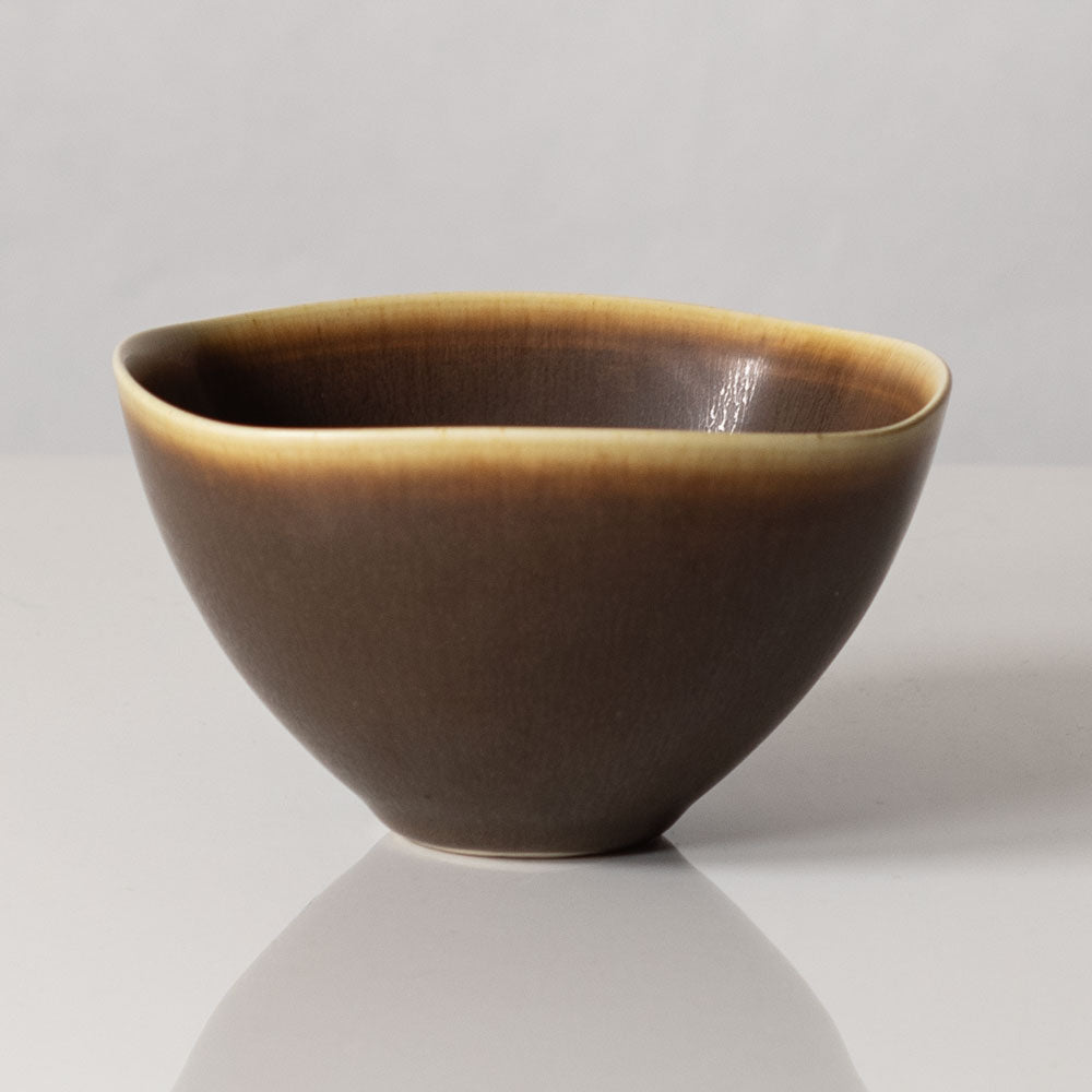 Per Linnemann-Schmidt at Palshus, Denmark, stoneware bowl with brown glaze K2521