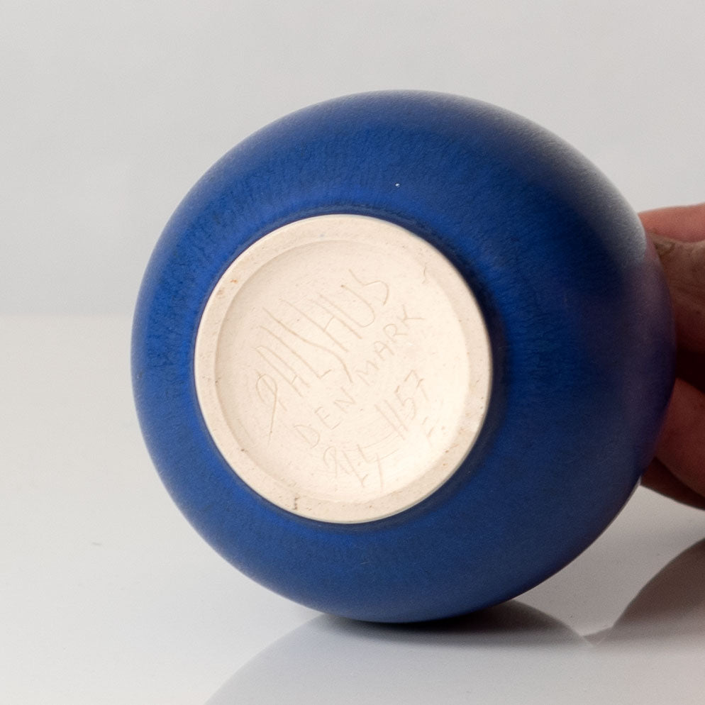Per Linnemann-Schmidt at Palshus, Denmark, stoneware vase with blue glaze K2492