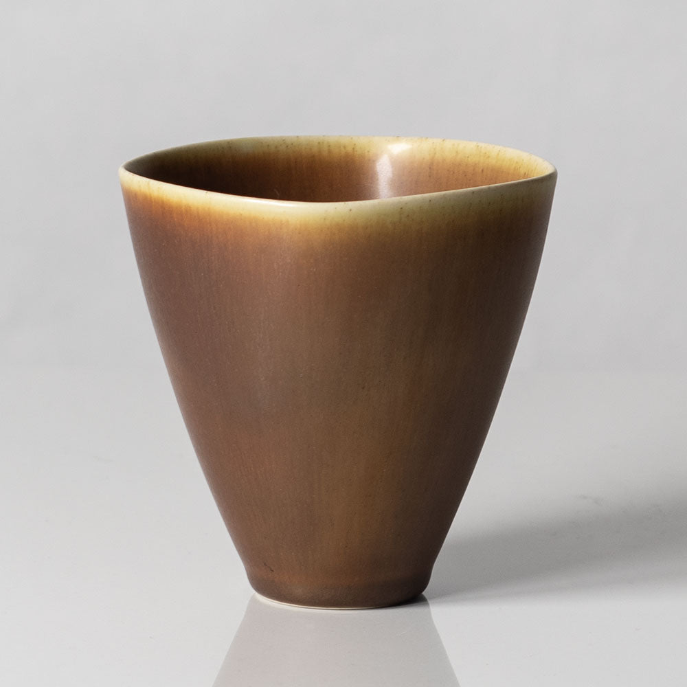 Per Linnemann-Schmidt at Palshus, Denmark, stoneware vase with brown glaze L3139