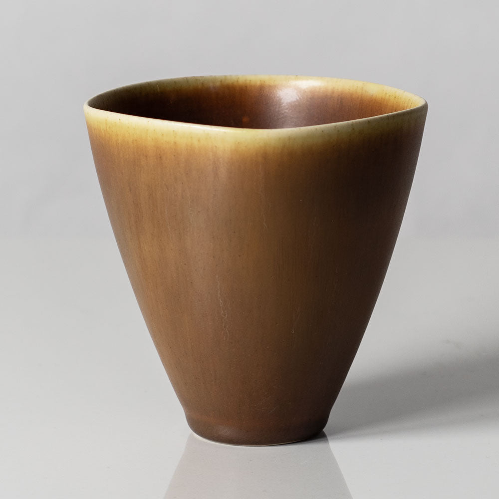 Per Linnemann-Schmidt at Palshus, Denmark, stoneware vase with brown glaze L3139