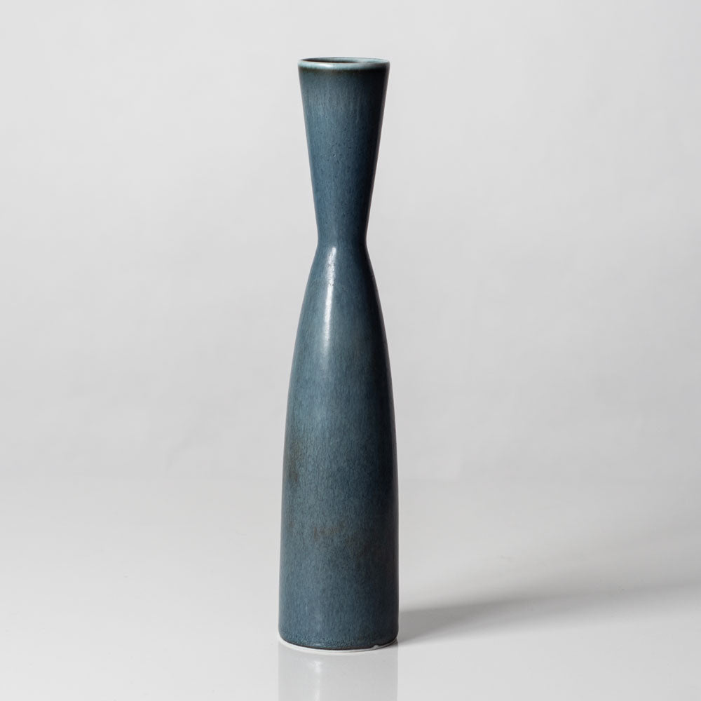 Carl Harry Stålhane for Rörstrand, Sweden, stoneware vase with blue haresfur glaze L3232