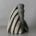 Beate Kuhn, Germany, unique stoneware sculpture with blue and off-white glaze J1222