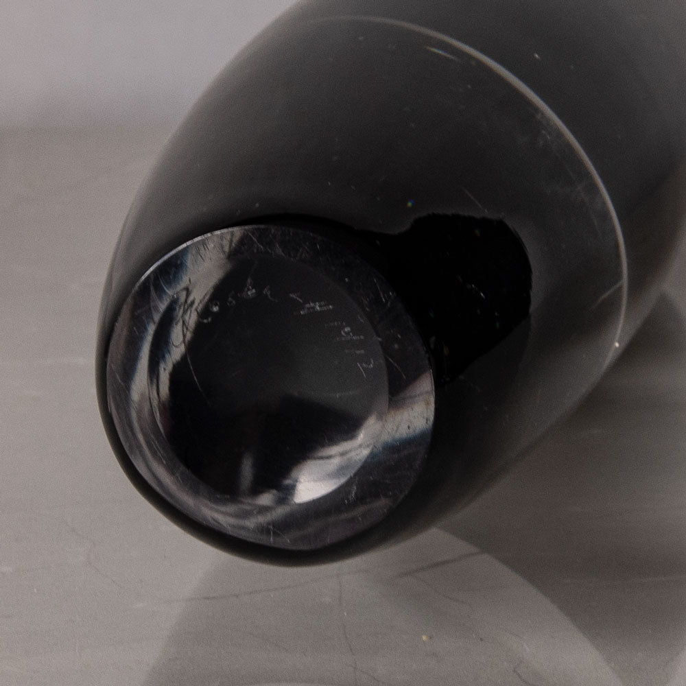 Vicke Lindstrand for Kosta, Sweden, vase in clear and black glass