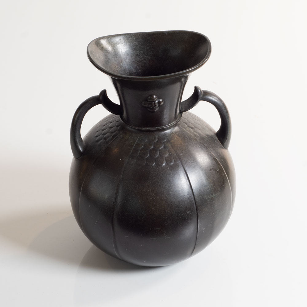 Three disko metal vases by Just Andersen, Denmark