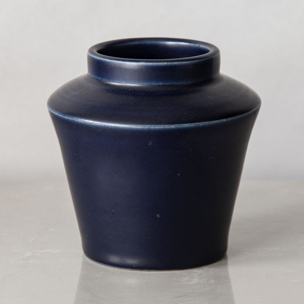Erich and Ingrid Triller for Tobo, small vase with midnight blue glaze J1372