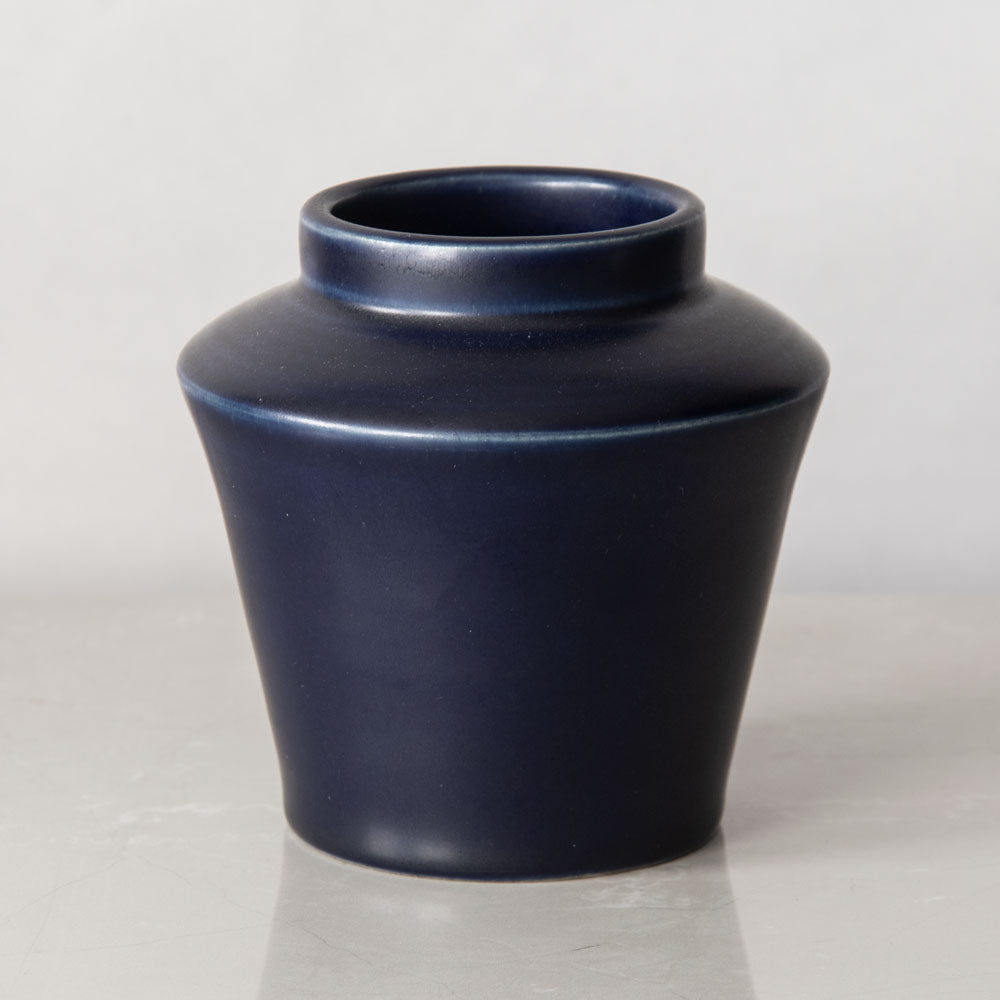 Erich and Ingrid Triller for Tobo, small vase with midnight blue glaze J1372