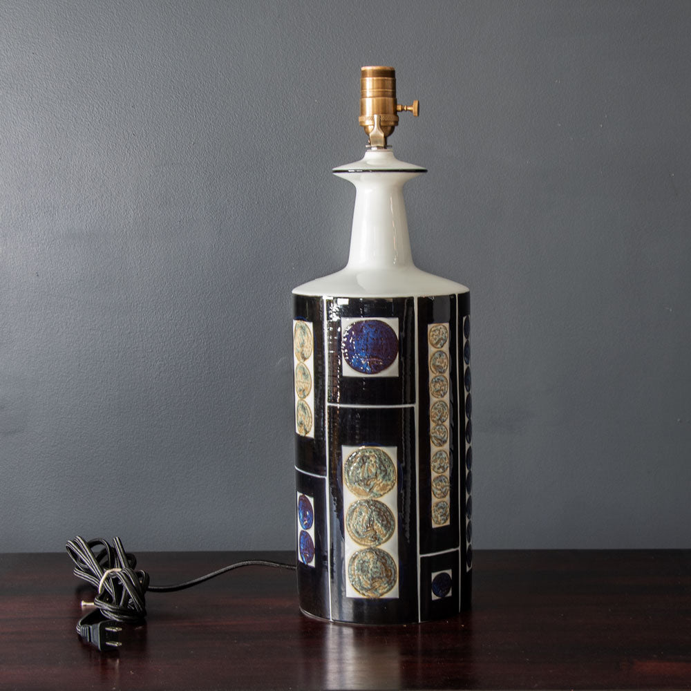 Aluminia with Fog & Morup, large porcelain lamp