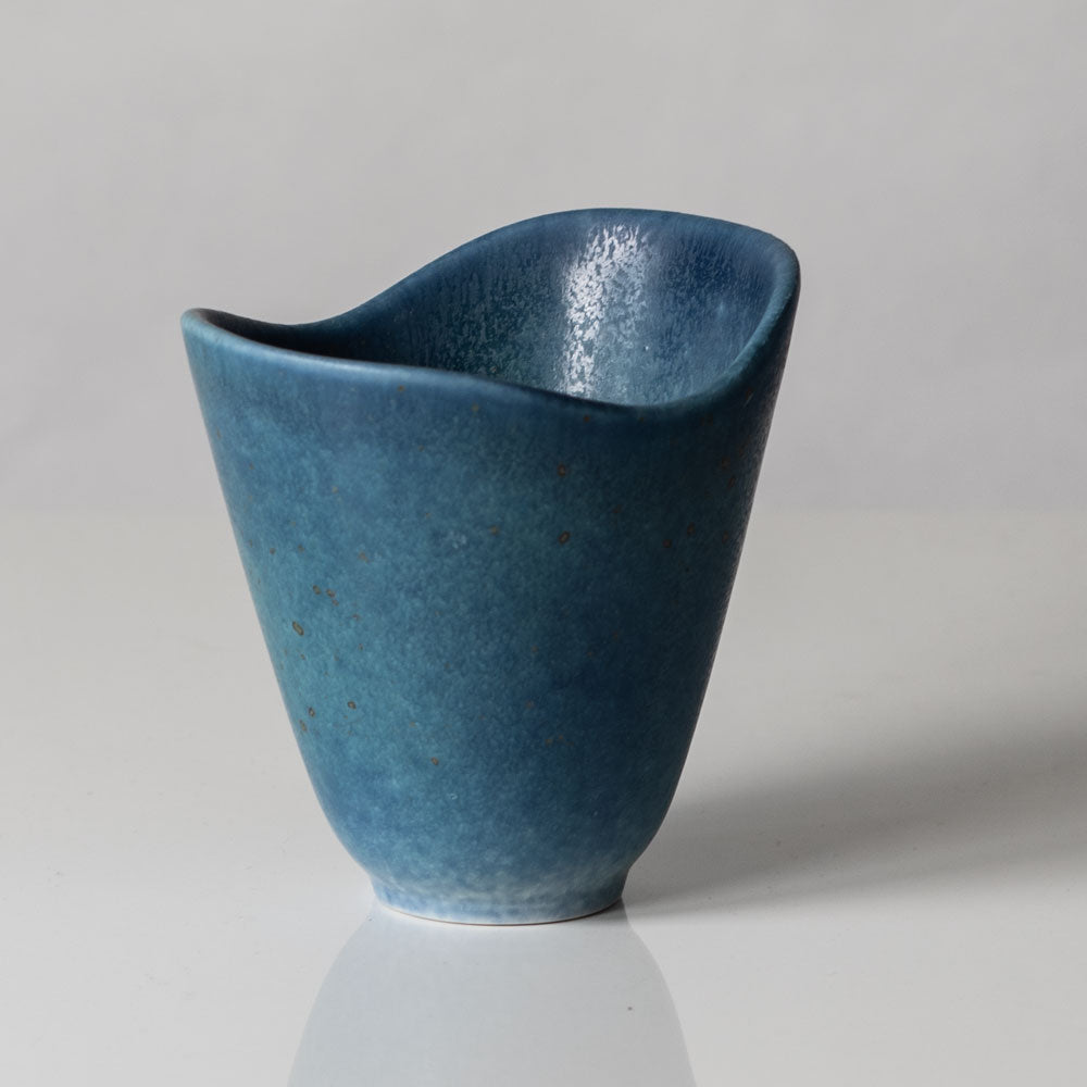 Carl Harry Stålhane for Rörstrand, stoneware vase with blue glaze L3320