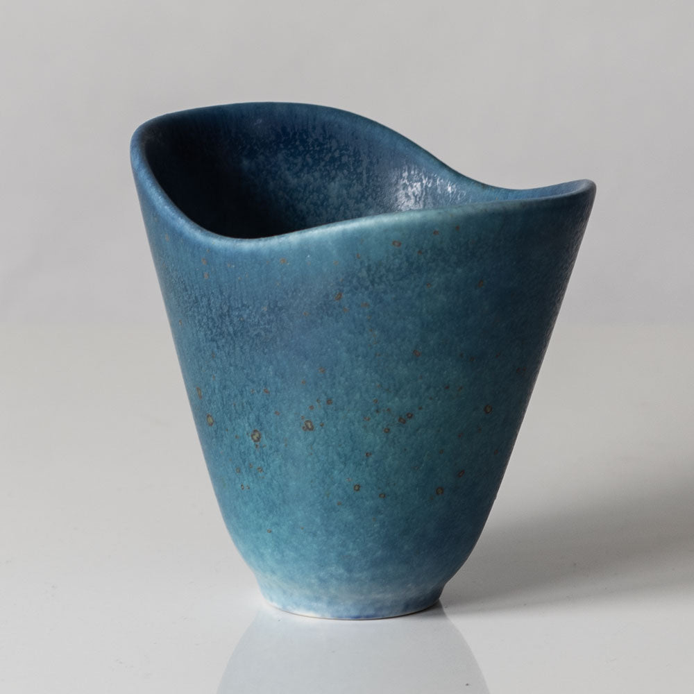 Carl Harry Stålhane for Rörstrand, stoneware vase with blue glaze L3320