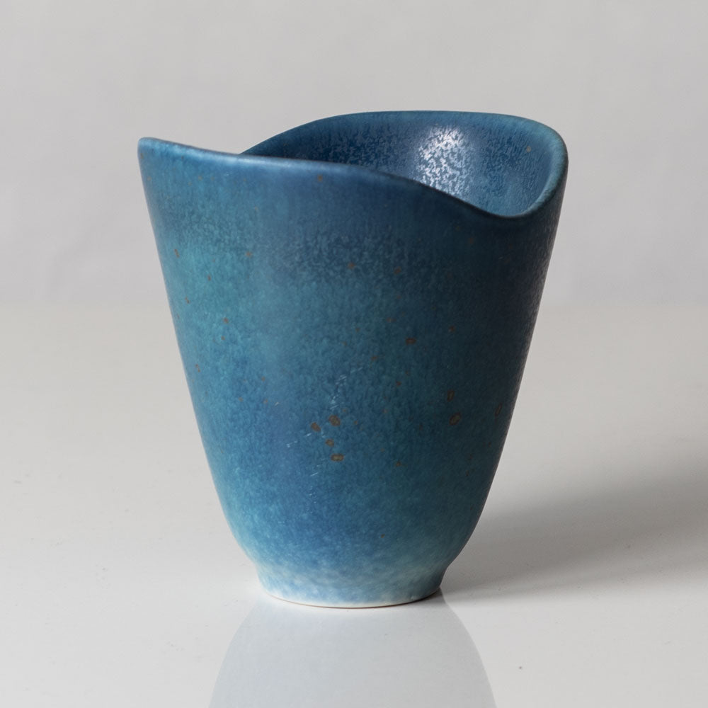 Carl Harry Stålhane for Rörstrand, stoneware vase with blue glaze L3320