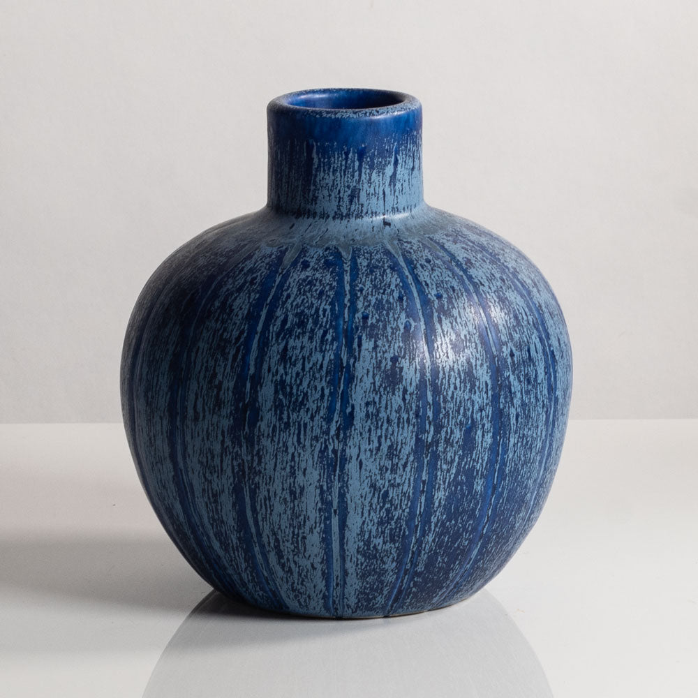 Eva Jancke Bjork for Bo Fajans, stoneware vase with matte blue glaze M5495