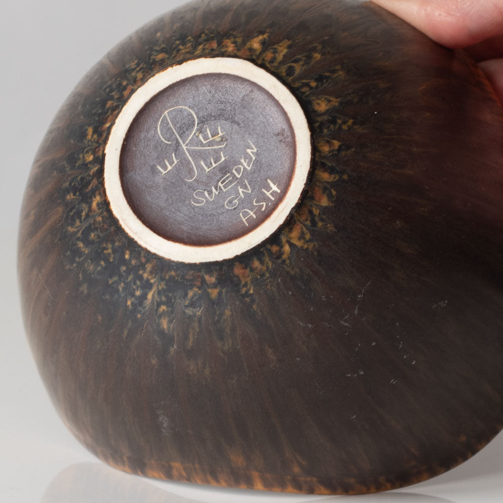 Gunnar Nylund for Rörstrand, Sweden, ceramic bowl with brown glaze J1031