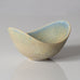 Gunnar Nylund for Rörstrand, ovoid bowl  with yellow and blue  glaze L3346