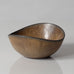 Gunnar Nylund for Rörstrand, Sweden, small ovoid bowl with brown haresfur glaze L3347
