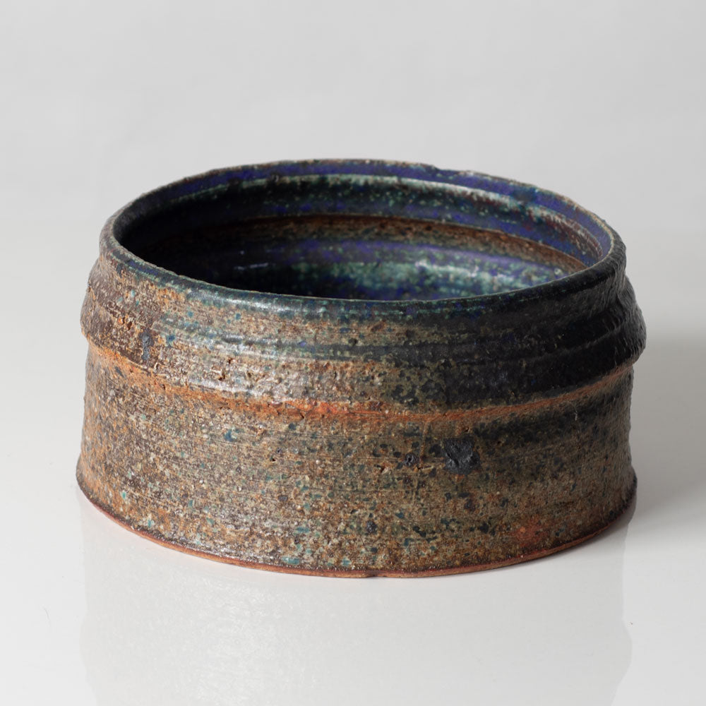 Raija Tuumi for Arabia, Finland, stoneware bowl with brown and blue glaze J1634