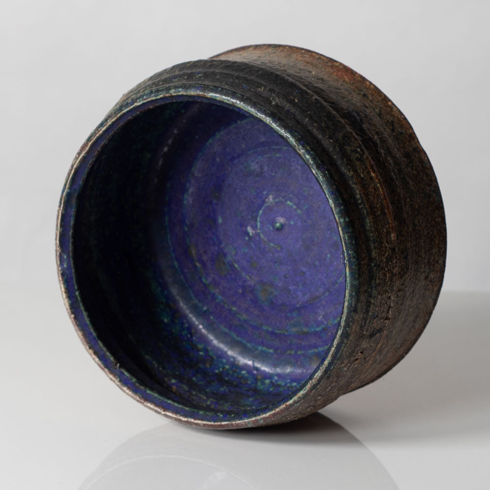 Raija Tuumi for Arabia, Finland, stoneware bowl with brown and blue glaze J1634