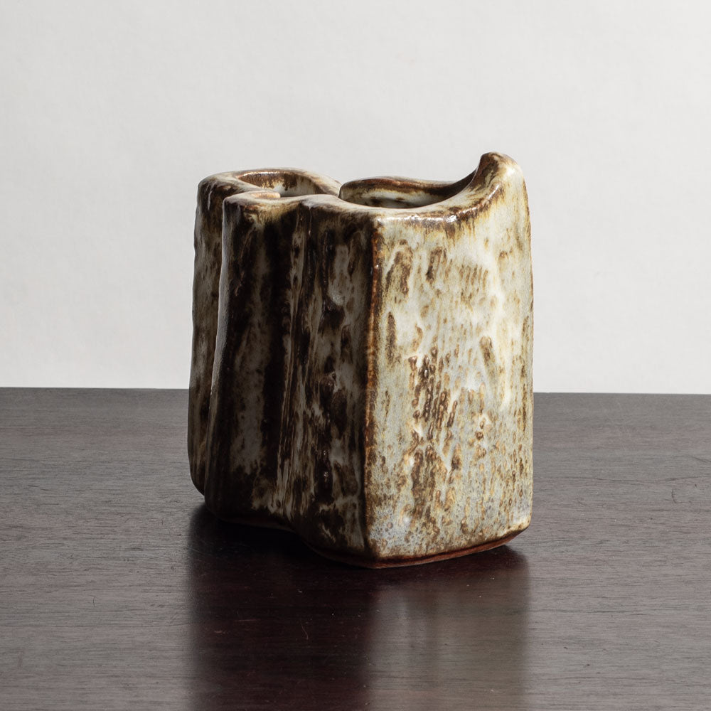 Jørgen Mogensen for Royal Copenhagen, Denmark, sculptural stoneware vase with Sung glaze M5554