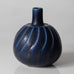 Wilhelm Kage for Gustavsberg, Sweden, Stoneware "Verkstad" vase  with blue haresfur glaze E7312