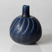 Wilhelm Kage for Gustavsberg, Sweden, Stoneware "Verkstad" vase  with blue haresfur glaze E7312