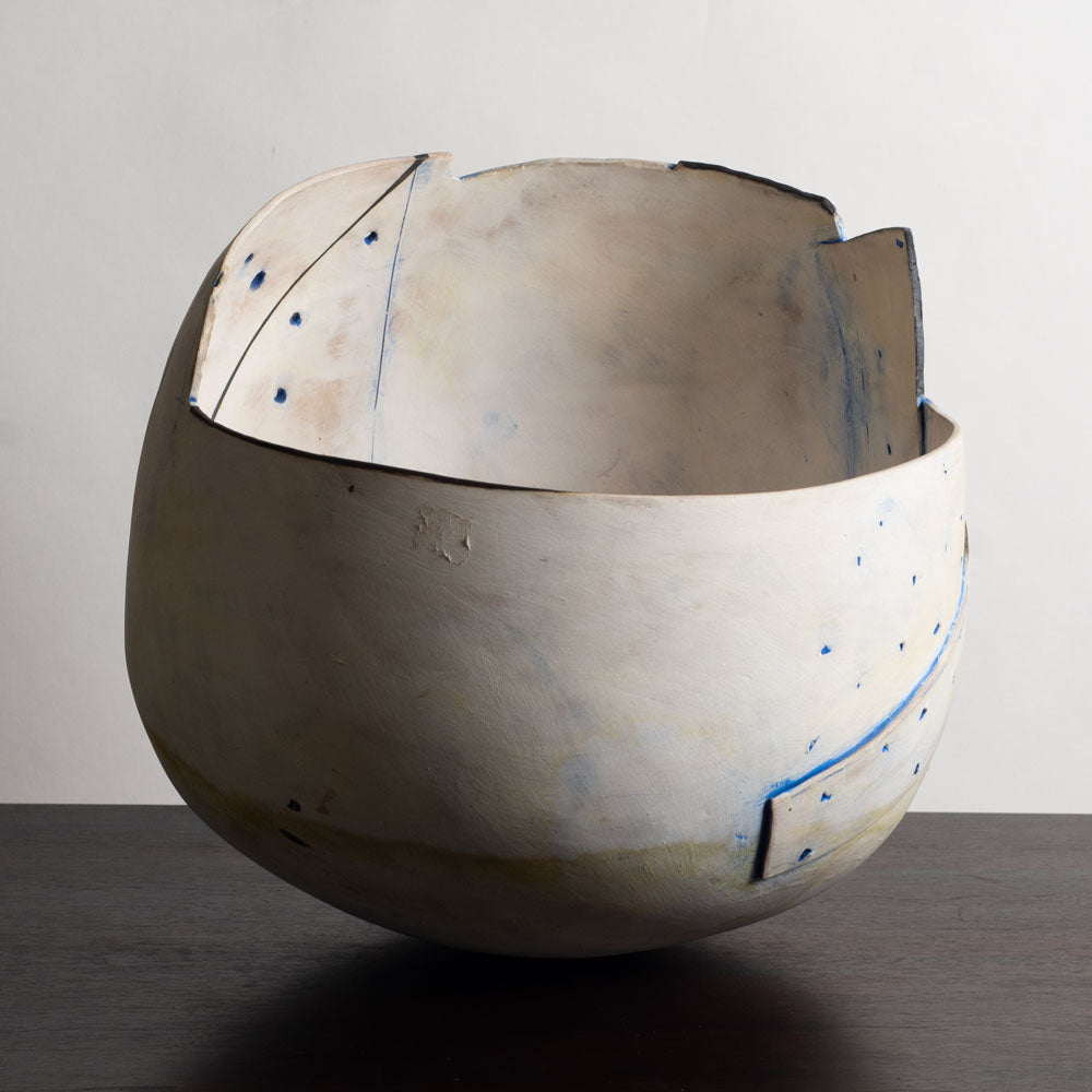 Gordon Baldwin, UK, large unique stoneware sculptural bowl M4306