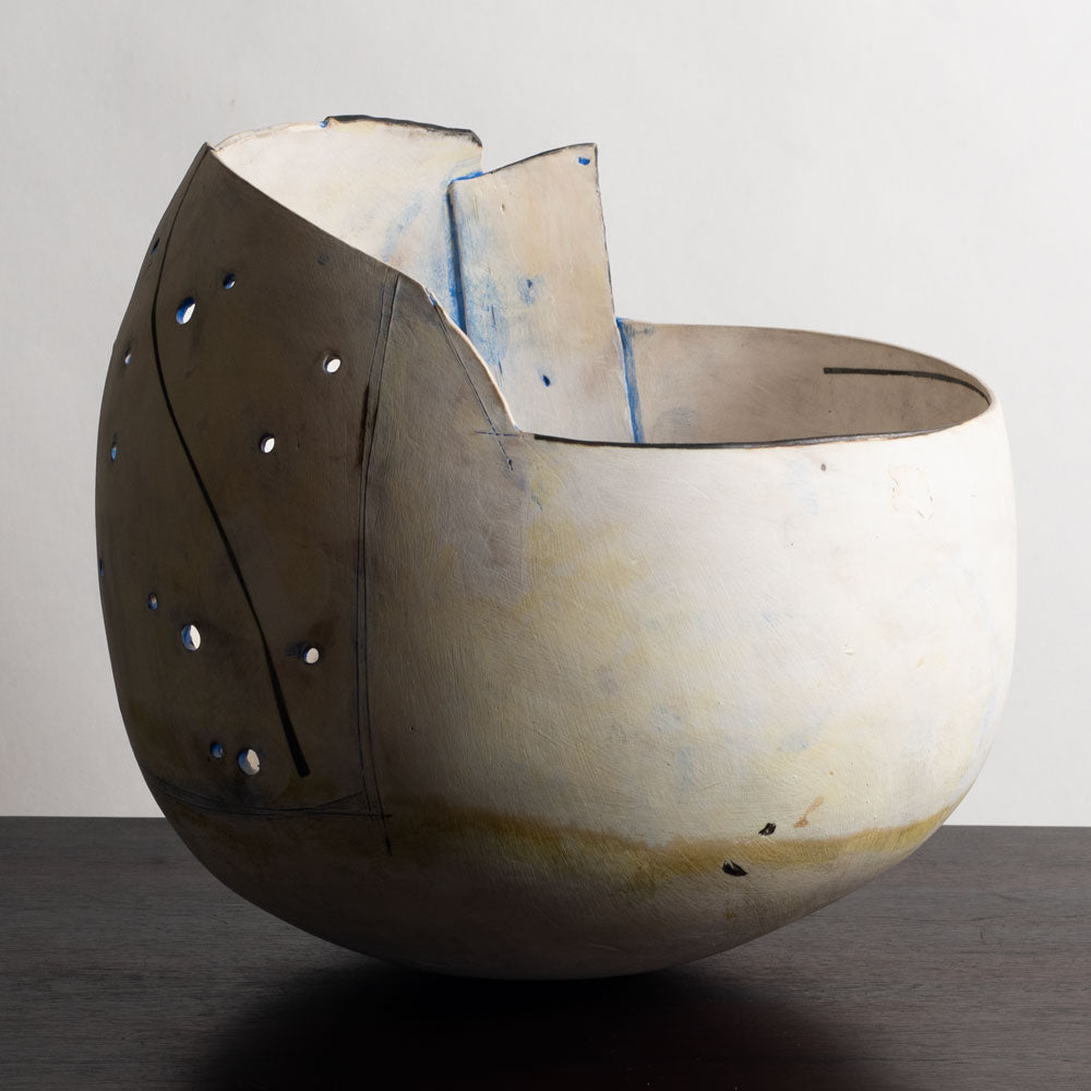 Gordon Baldwin, UK, large unique stoneware sculptural bowl M4306