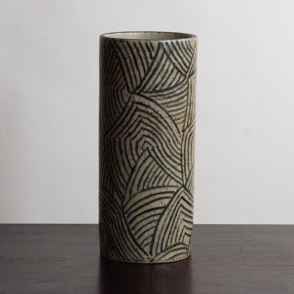 Eva Staehr Nielsen for Royal Copenhagen, Denmark, vase with cream and gray glaze M5521