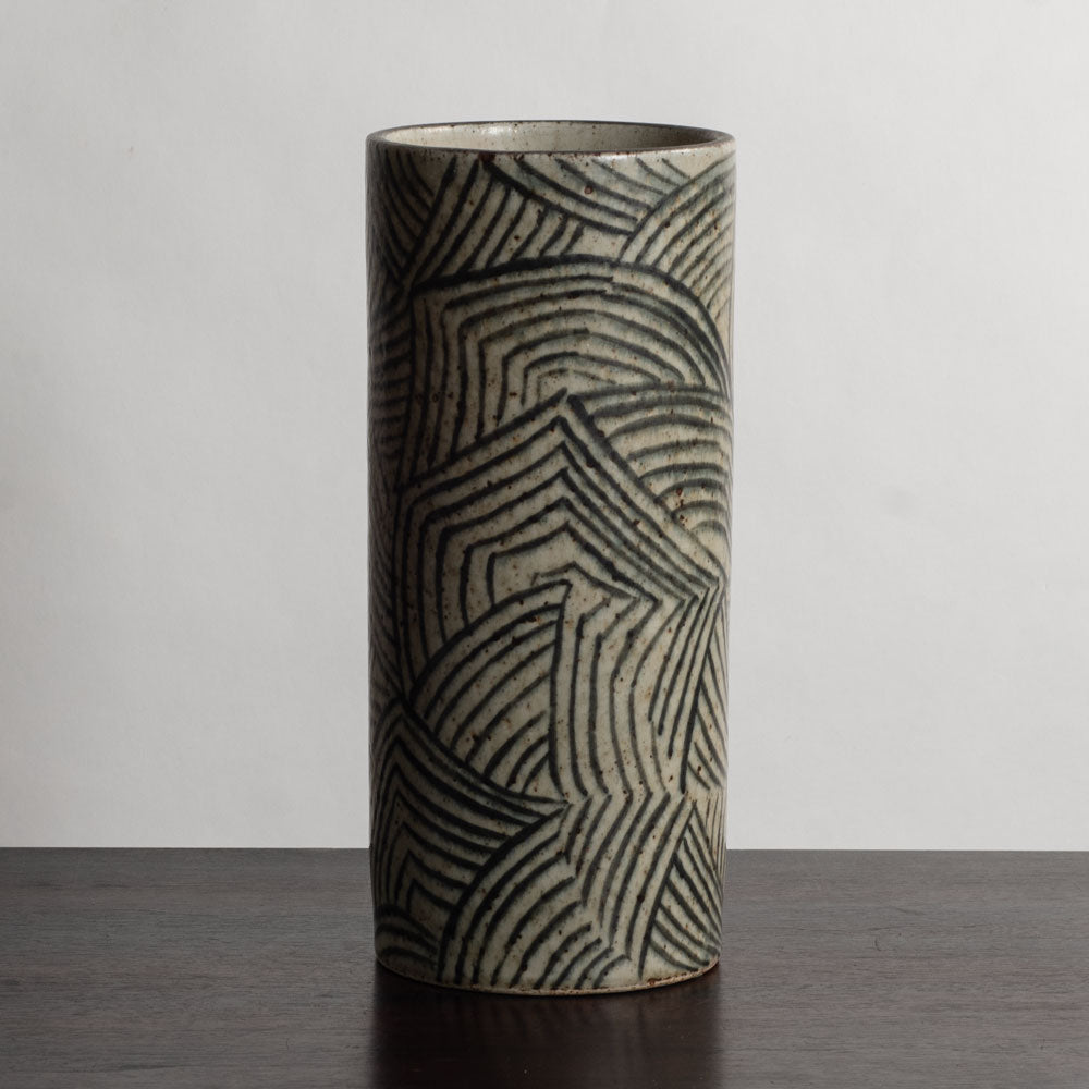 Eva Staehr Nielsen for Royal Copenhagen, Denmark, vase with cream and gray glaze M5521