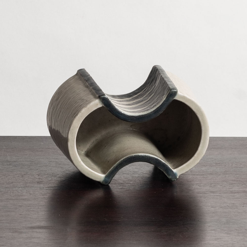 Eva Staehr Nielsen for Royal Copenhagen, Denmark, vase with cream and gray glaze M4364