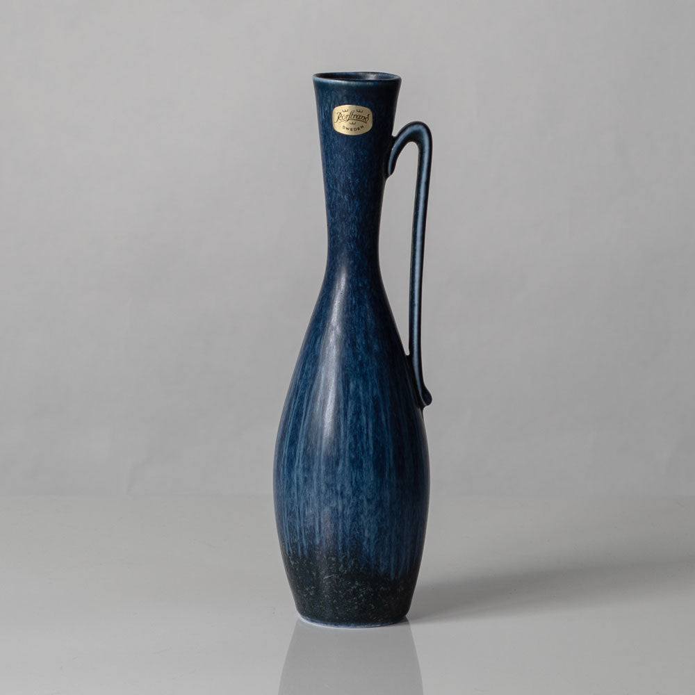 Gunnar Nylund for Rörstrand, Sweden, stoneware pitcher with blue glaze L3302