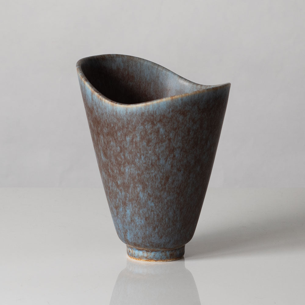 Carl Harry Stålhane for Rörstrand, stoneware vase with blue glaze H1470
