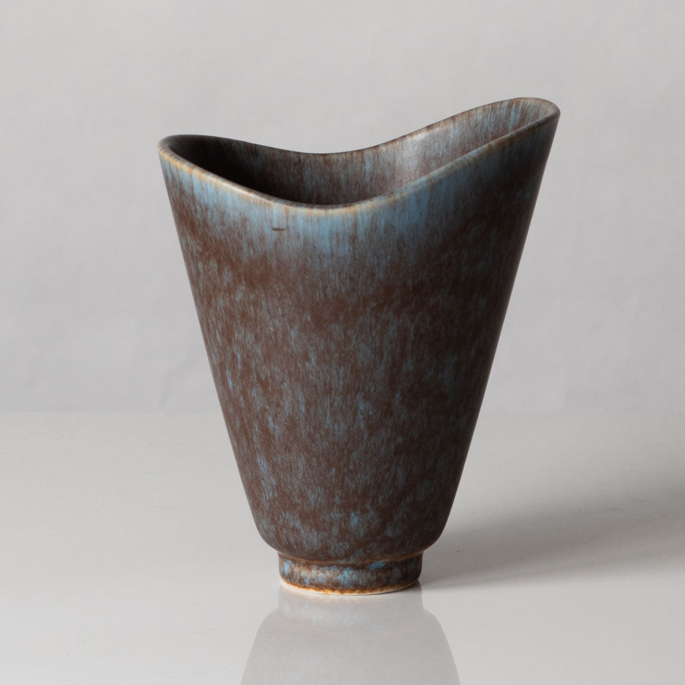 Carl Harry Stålhane for Rörstrand, stoneware vase with blue glaze H1470