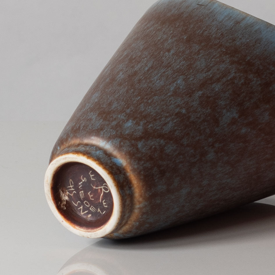 Carl Harry Stålhane for Rörstrand, stoneware vase with blue glaze H1470