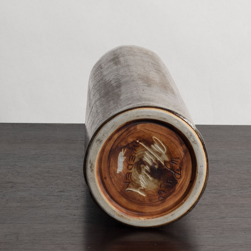 Carl Harry Stålhane for Rörstrand, Sweden, unique stoneware vase with brown glaze M5485