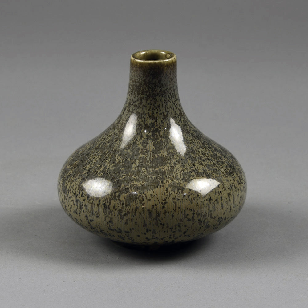 Rolf Weber, Germany, unique stoneware vase with glossy gray glaze N5105