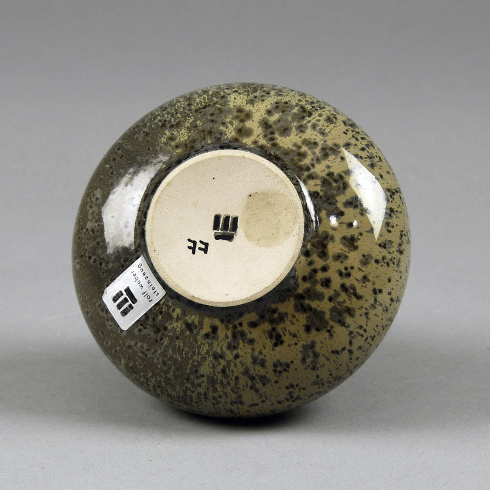 Rolf Weber, Germany, unique stoneware vase with glossy gray glaze N5105