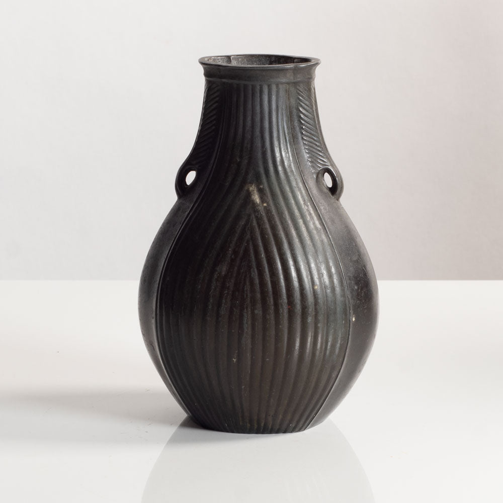 Just Andersen, Denmark, art deco vase in disko metal M5549
