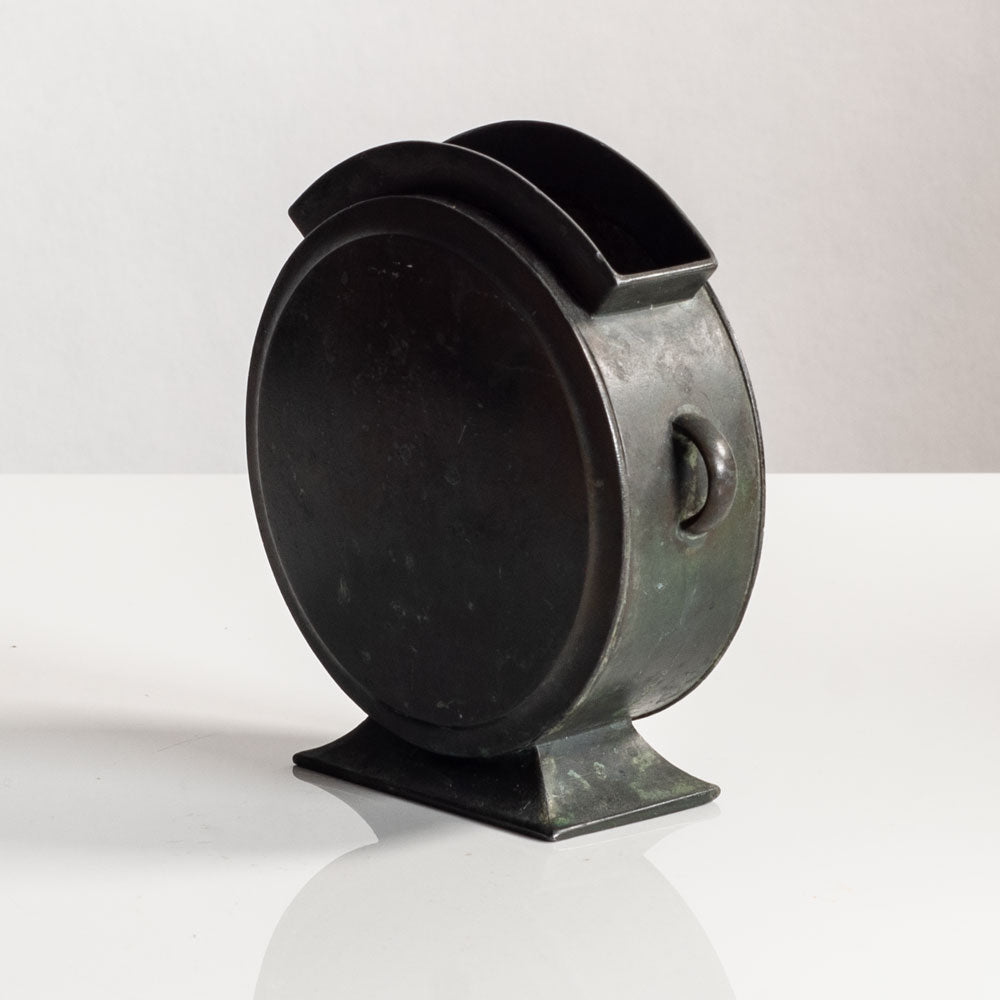 Just Andersen, Denmark, circular vase in disko metal M5510