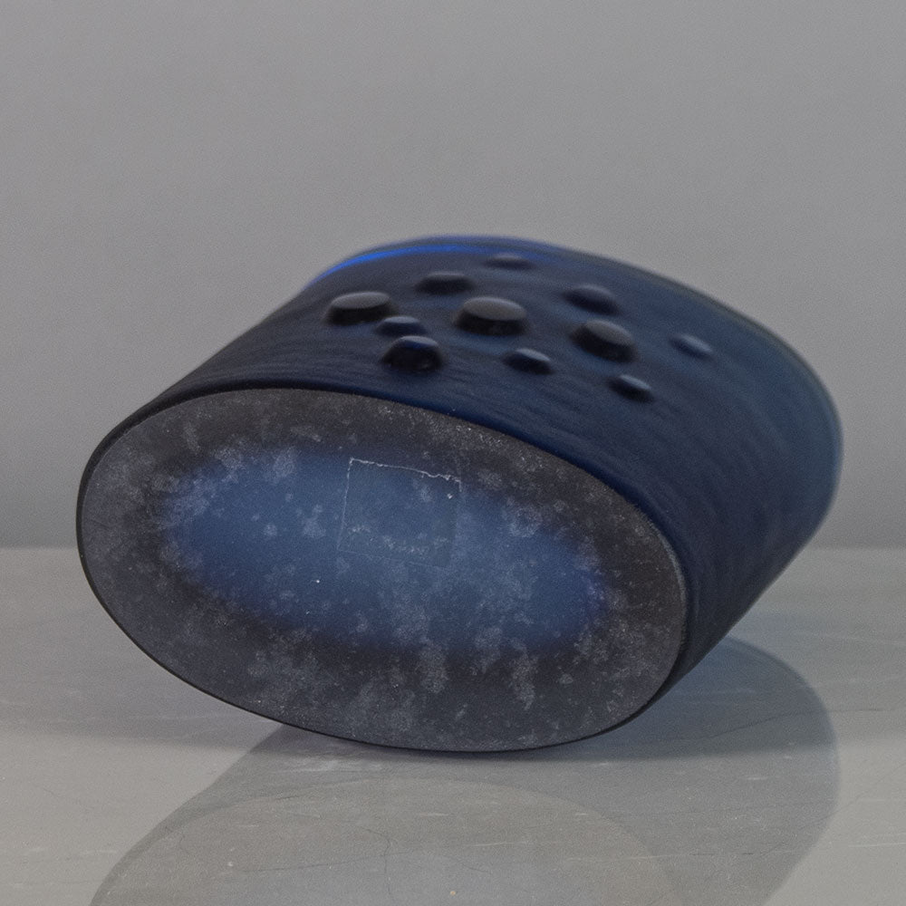 Tapio Wirkkala for Iittala, Finland, vase in frosted blue glass J1448