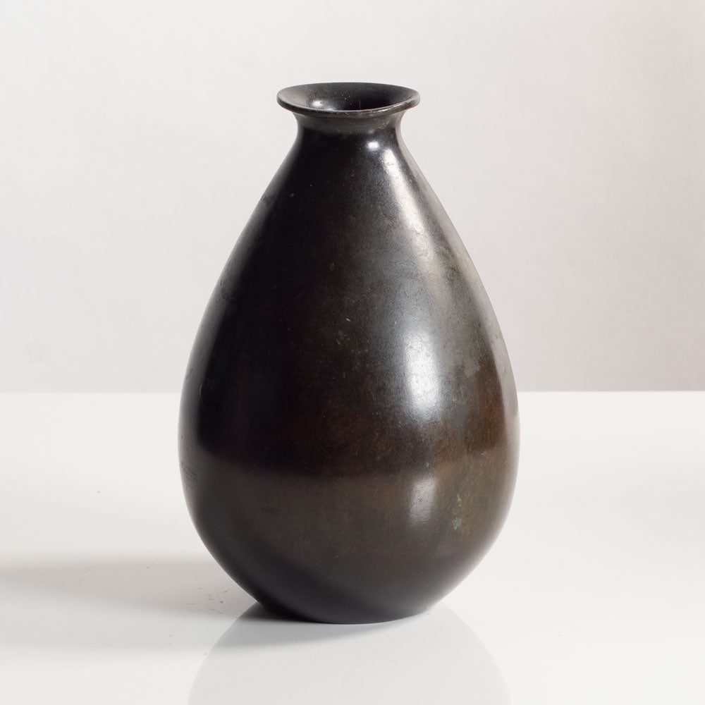 Just Andersen, Denmark, teardrop vase in disko metal M5527