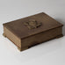 Ystad Brons, Sweden,  bronze box with wood interior and portrait in relief to lid L3364