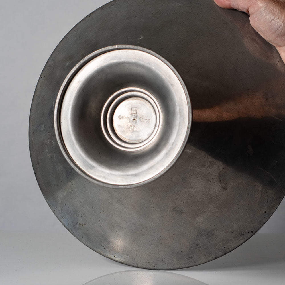 Hugo Gehlin, Ystad Tenn, Sweden, pewter footed bowl L3316