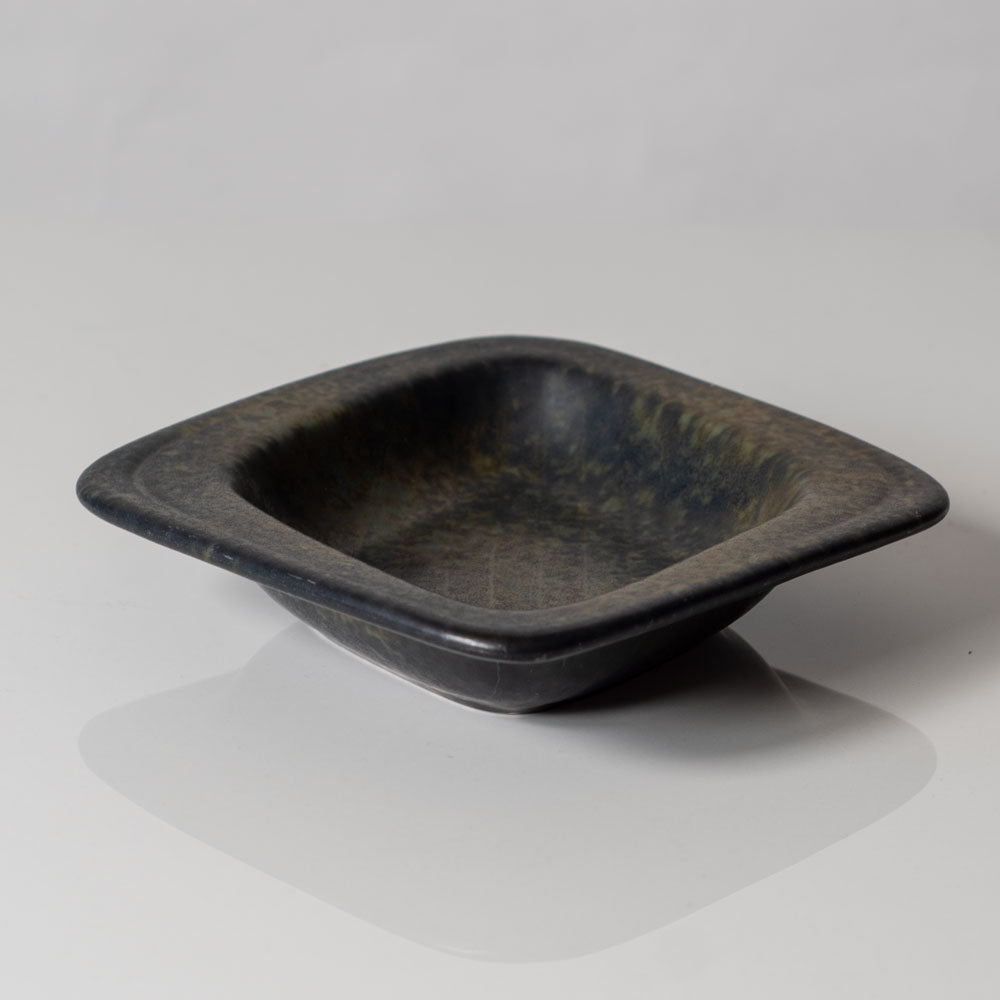 Gunnar Nylund for Rörstrand, Sweden, ceramic dish with blue and green glaze L3382
