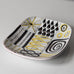 Stig Lindberg for Gustavsberg, Sweden, rectangular earthenware faiance dish with painted illustration H1406