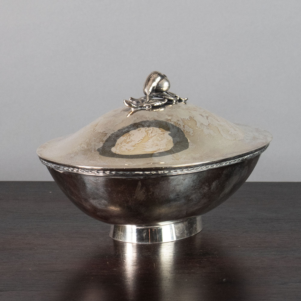 CG Råström, Sweden, silver lidded bowl J1246
