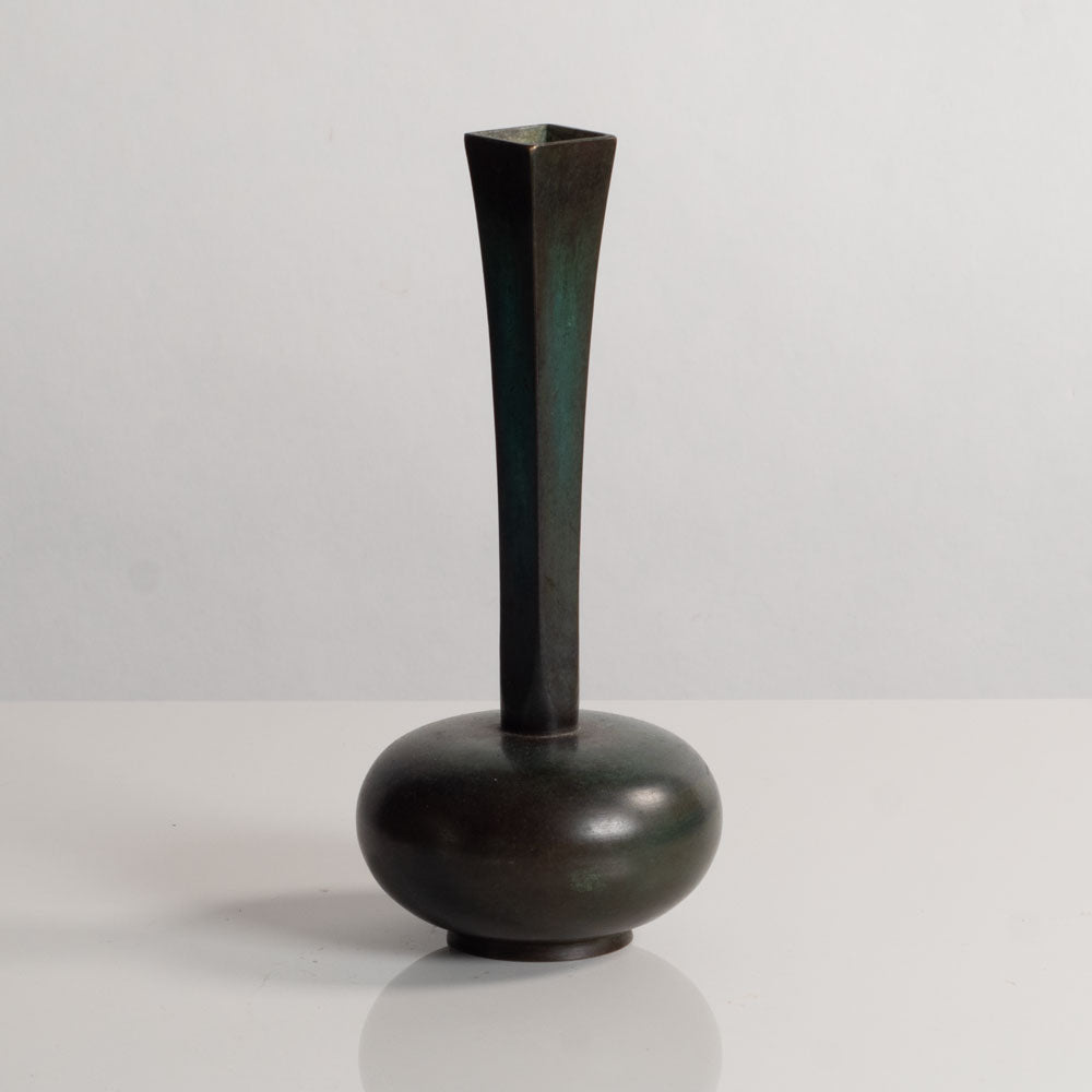 GAB, Sweden, long necked bronze vase L3803