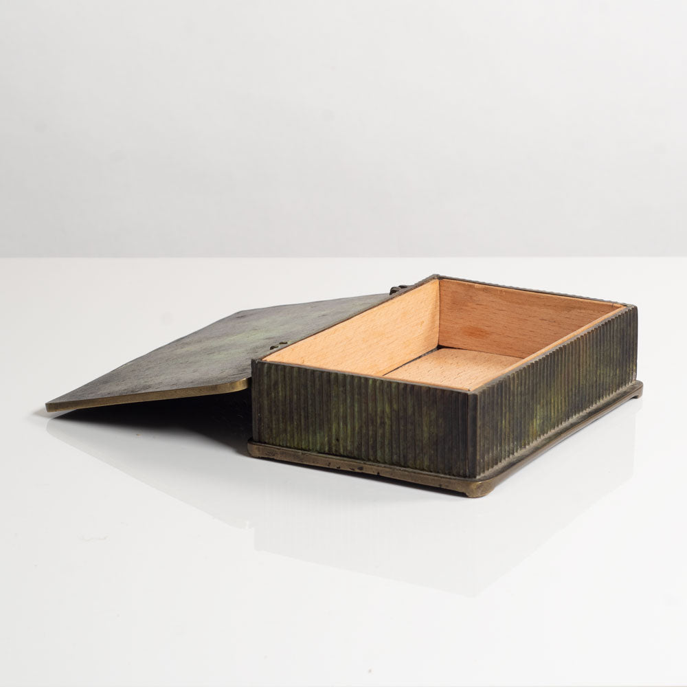 Tinos, Denmark, fluted bronze box M5507