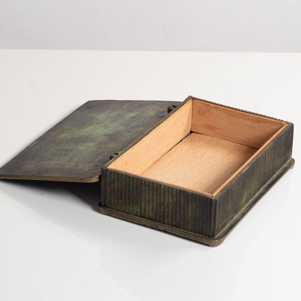 Tinos, Denmark, fluted bronze box M5507