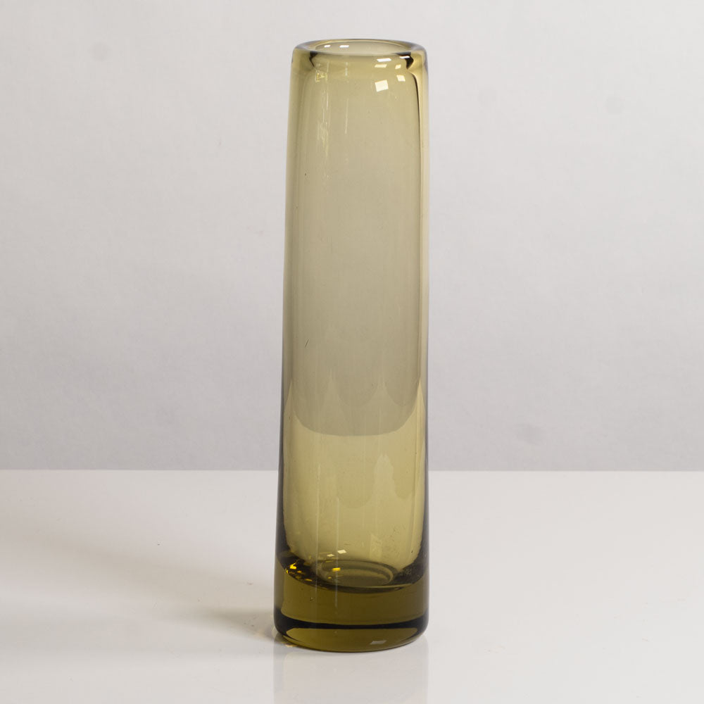 Per Lutken for Holmegaard, Denmark, cylindrical vase in amber glass M5554