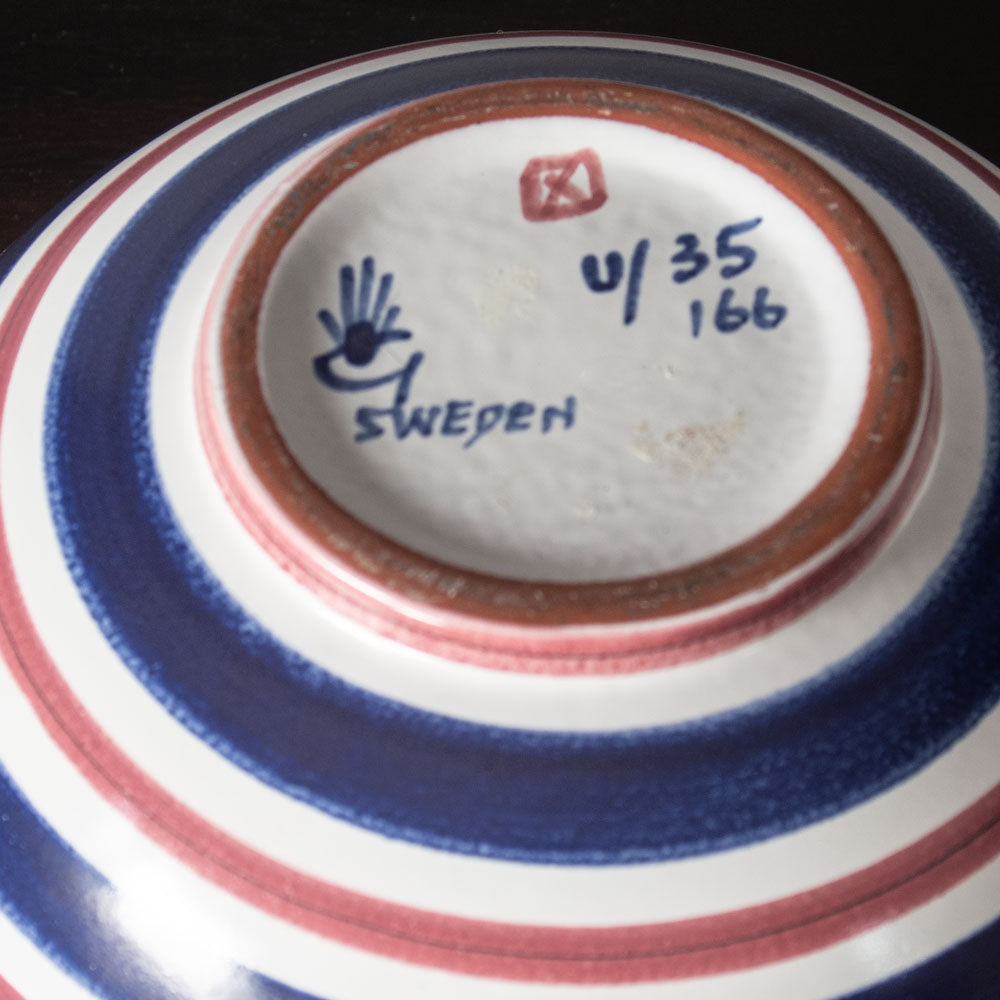 Stig Lindberg for Gustavsberg, large lidded faience "onion" jar J1464