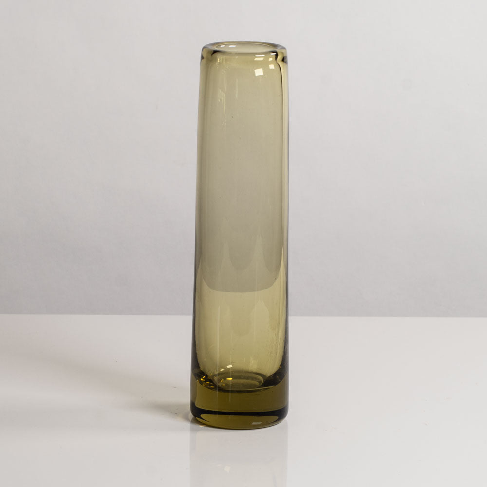 Per Lutken for Holmegaard, Denmark, cylindrical vase in amber glass M5554